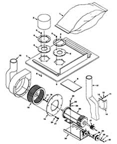 Castex Sentry (605247) Fan/Brush Motor Group Parts